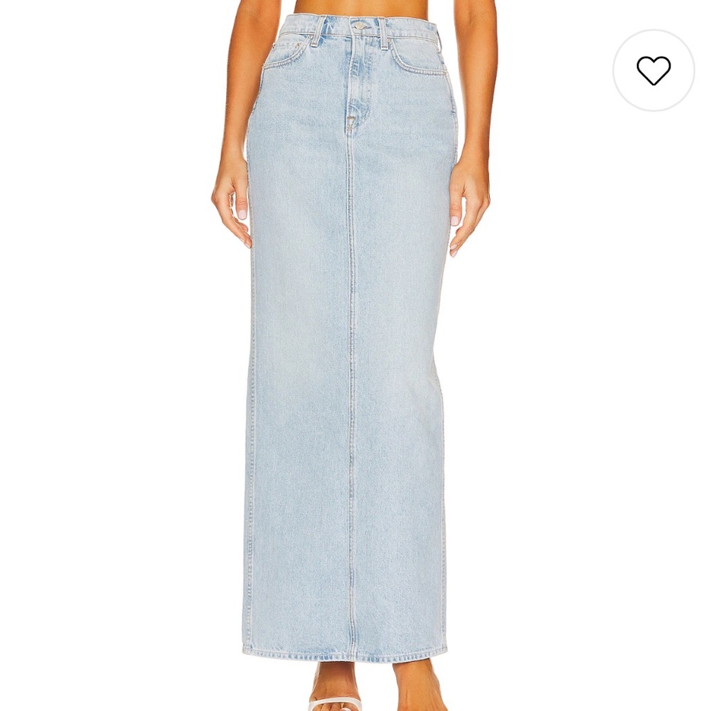 Topshop Denim Maxi Skirt